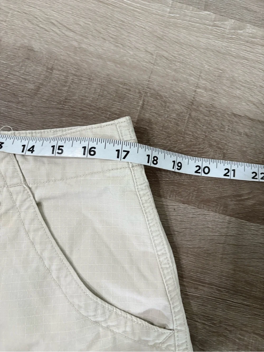 Women's Cream Casual Utility Shorts